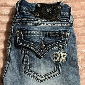 Miss Me Women's Distressed Blue Boot Cut Jeans